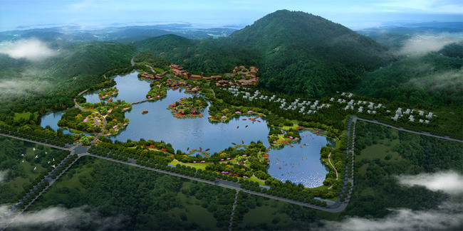 景區(qū)规划设计鸟瞰图